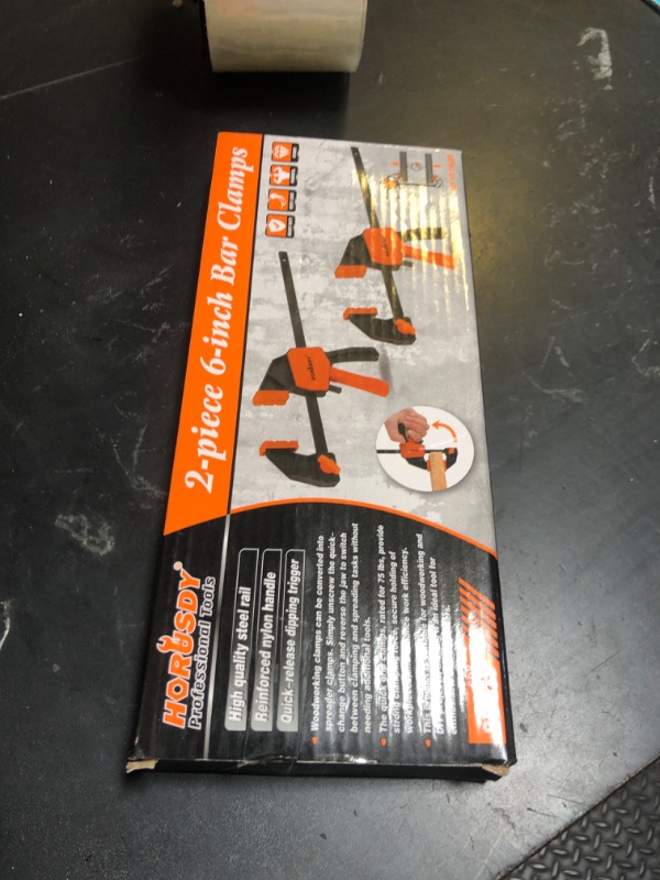 Photo 1 of HORUSDY 6" Mini Bar Clamps for Woodworking - 2 Pack Quick Clamps F Clamp with 75 LBS Load Limit