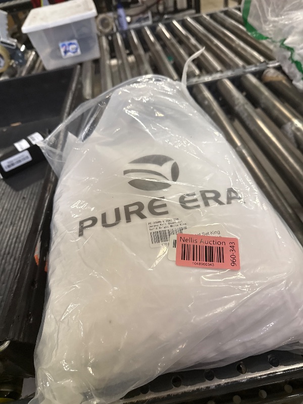 Photo 1 of PURE ERA Jersey Knit 4pc Bed Sheet Set 100% T-Shirt Cotton Super Soft Comfy Breathable Fits Mattress Up to 20" Extra Deep Pocket (Solid Bright White, King)