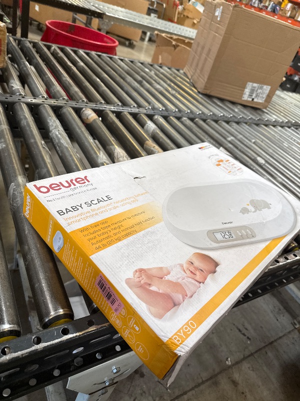 Photo 1 of Beurer BY90 Baby Scale, Pet Scale, Digital, with Measuring Tape, tracking weight with App | For: Infant, Newborn, Toddler /Puppy, Cat - Animals | LCD Display, weighs Lbs/Kg/Oz Highly accurate