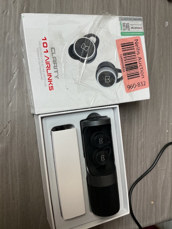 Photo 1 of Monster Clarity 101 AirLinks Wireless Earbuds, Bluetooth 5.0 in-Ear Headphones with Charging Case, Stereo Earphones Deep Bass Sound, IPX5 Waterproof, Built-in Mic, Clear Call, Secure Fit for Sports