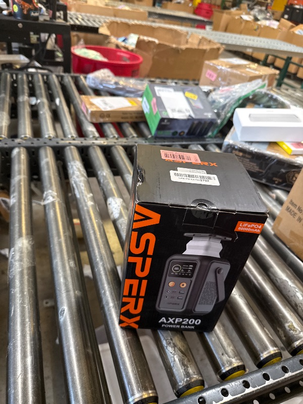 Photo 1 of AsperX Portable Power Station, 192Wh LiFePO4 Battery with 200W Output, Dual 140W PD3.1 Fast Charging, Smart Display, 60,000mAh DC Laptop Power Bank Station for Outdoor Travel, Camping, Home, Emergency