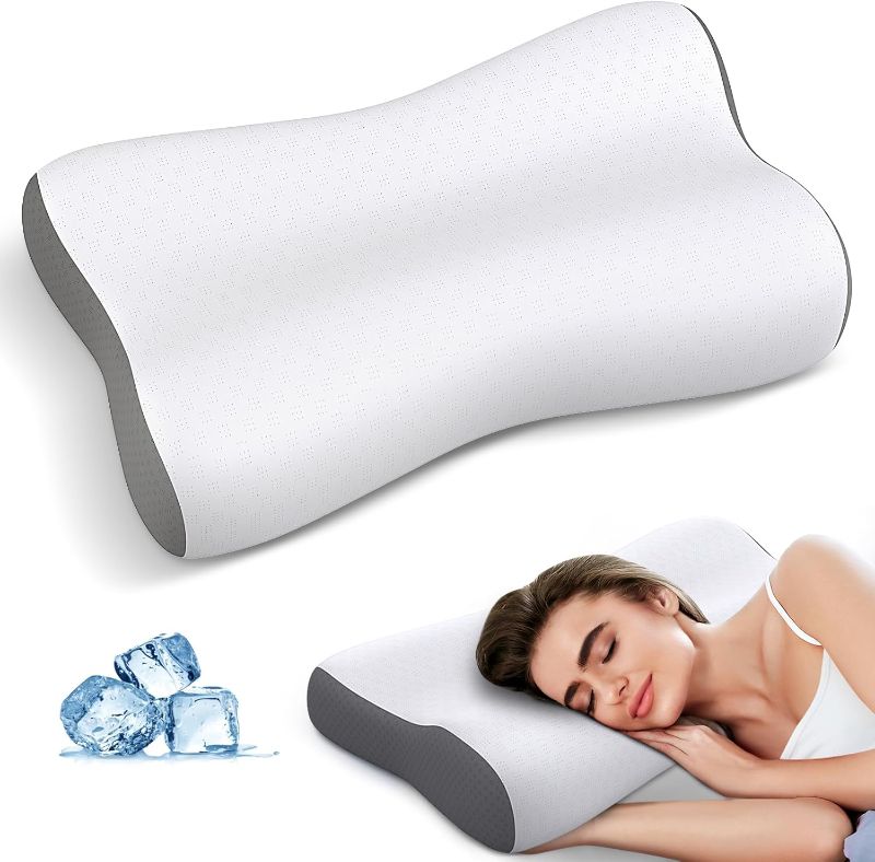 Photo 1 of Cervical Neck Pillow Memory Foam Pillows for Neck Pain Relief