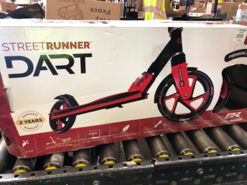 Photo 1 of Street Runner Dart - Big Wheel Scooter for Kids 6 Years and up, Kick Scooter for Adults Teens, Height Adjustable Lightweight Foldable with Shock Absorption, 250lb Weight Capacity