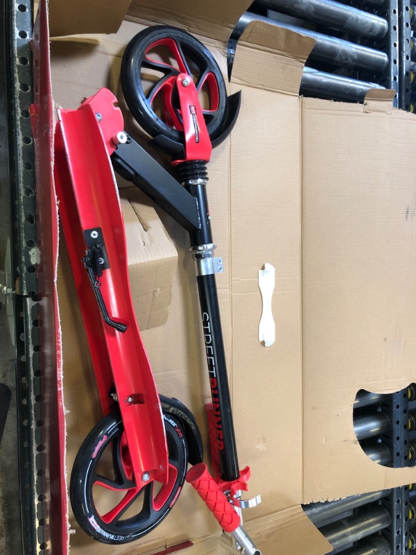 Photo 1 of Street Runner Dart - Big Wheel Scooter for Kids 6 Years and up, Kick Scooter for Adults Teens, Height Adjustable Lightweight Foldable with Shock Absorption, 250lb Weight Capacity