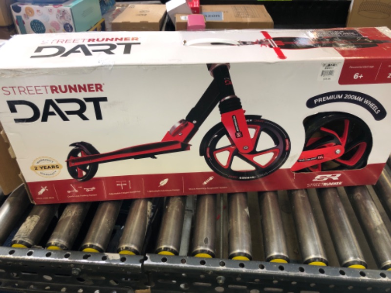 Photo 1 of Street Runner Dart - Big Wheel Scooter for Kids 6 Years and up, Kick Scooter for Adults Teens, Height Adjustable Lightweight Foldable with Shock Absorption, 250lb Weight Capacity