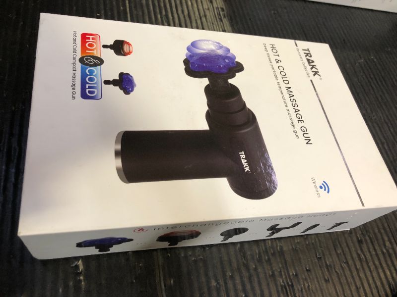 Photo 1 of TRAKK Compact Hot & Cold Massage Gun- Multiple Modes and Speeds-6 Heads
