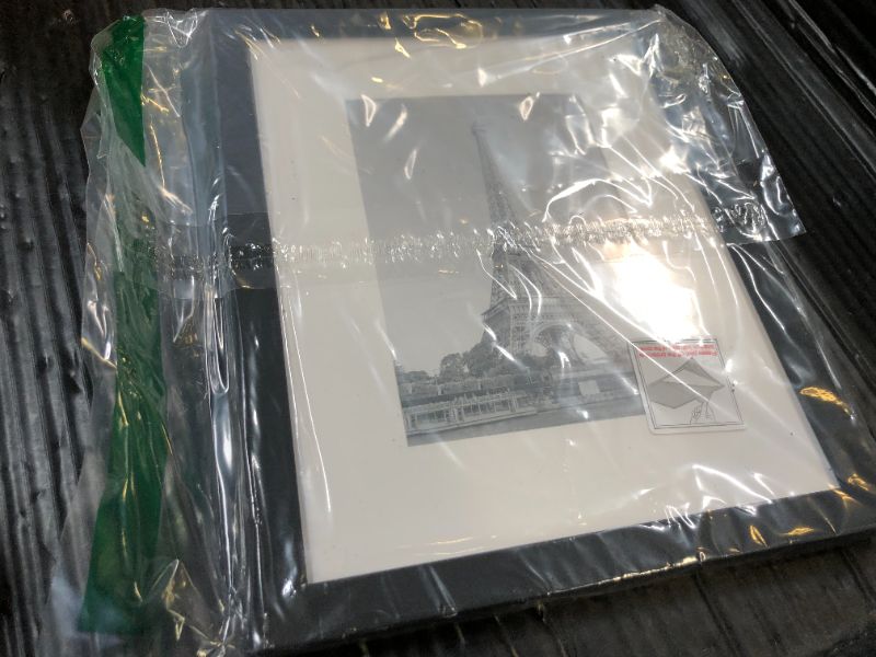 Photo 1 of upsimples 8x10 Picture Frame, Display Pictures 5x7 with Mat or 8x10 Without Mat, Wall Hanging Photo Frame, Black, 1 Pack
