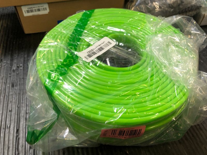 Photo 1 of LAVEVE Sprinkler Soaker Hose for Yard 100 FT, Heavy Duty Garden Water Hoses with Stakes, Sprinklers System for Lawn, Flexible Drip Irrigation Tubing (50FT x 2 Pack)