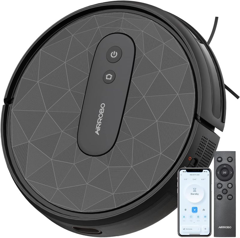 Photo 1 of AIRROBO Robot Vacuum Cleaner with 2800Pa Suction Power, App Control, 120 Mins Runtime, Self-Charging Robotic Vacuum Cleaner for Carpet, Pet Hair, Hard Floors, P20
