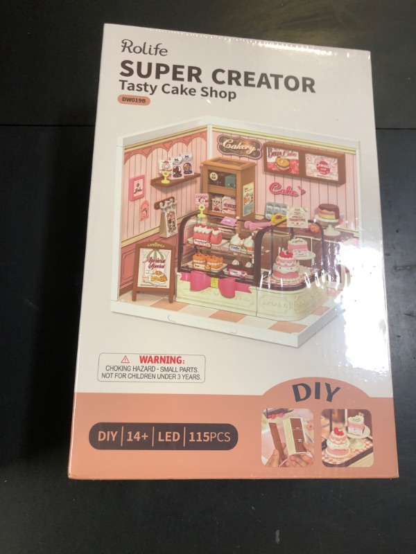 Photo 1 of Rolife Super Creator Kits Tasty Cake Shop, Tiny House Building Blocks for Little Dolls, DIY Plastic Mini House Model Building Kits for Teens Aged 14+, DIY Crafts/Hobbies for Adults (Tasty Cake Shop)