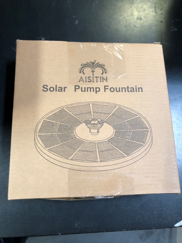 Photo 1 of AISITIN 3.5W Solar Fountain Pump for Water Feature Outdoor DIY Solar Bird Bath Fountain with Multiple Nozzles, Solar Powered Water Fountain for Garden, Ponds, Fish Tank and Aquarium