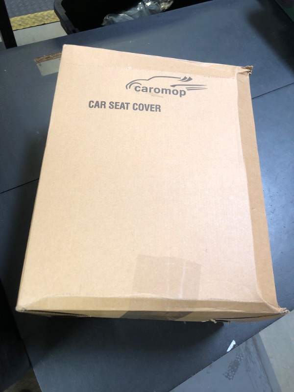 Photo 1 of CAROMOP Luxury PU Leather Car Seat Covers Full Set-Waterproof Seat Protectors with Split Bench Seat Covers for Cars-Universal Cars Interior Covers for Sedans, SUVs, Pick-up Trucks(Beige/Beige Line)