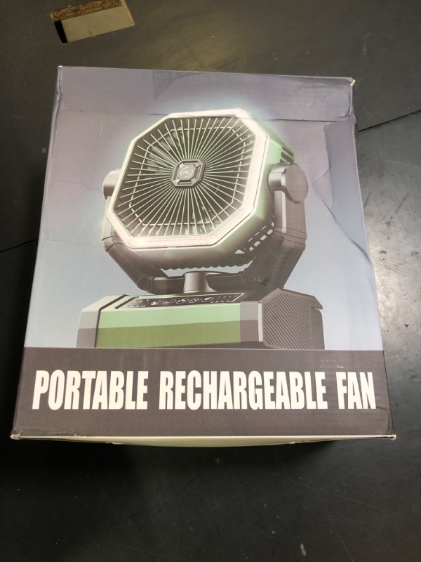 Photo 1 of Portable Fan 24000mAh Battery Powered with Remote & LED, 4 Speed Strong Airflow, Desk/Camping/Outdoor/Gym Fan for Office Travel Treadmill Camping Gear