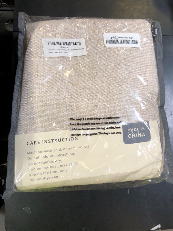 Photo 1 of INOVADAY 100% Blackout Curtains for Bedroom, Black Out Curtains 84 Inch Long, Clip Rings Linen Blackout Drapes, Thermal Insulated Room Darkening for Living Room, 2 Panels - Oatmeal,W50xL84