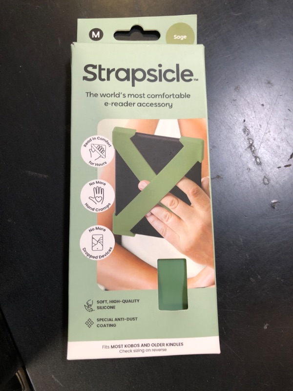 Photo 1 of Strapsicle Hand Strap Accessory for Kindles & Kobos - Paperwhite 7-10 Gen + Most Kobo - 2 Straps - Lightweight Grip for Endless Reading Comfort - Medium - Sage Green