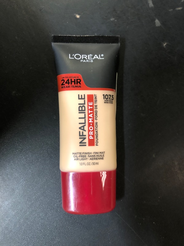 Photo 1 of L'Oreal Paris Cosmetics Makeup Infallible Pro-Matte Liquid Longwear Foundation, Ivory Beige, 1 fl oz