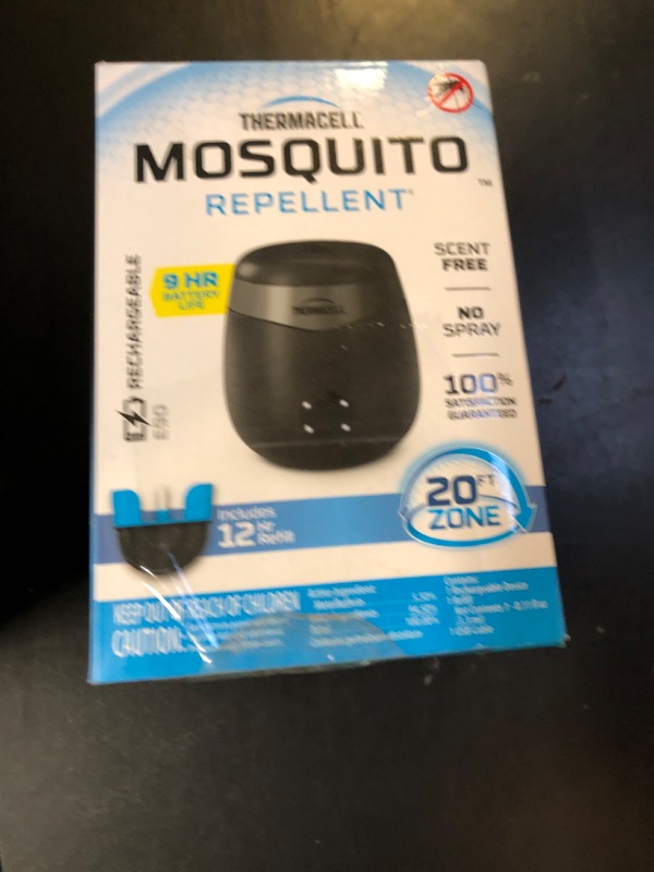 Photo 1 of Thermacell Mosquito Repeller E-Series Rechargeable with 20' Mosquito Protection Zone; Up to 9-Hr Battery Life; Includes 12-Hr Refill; Flame or Scent; DEET-Free Bug Spray Alternative