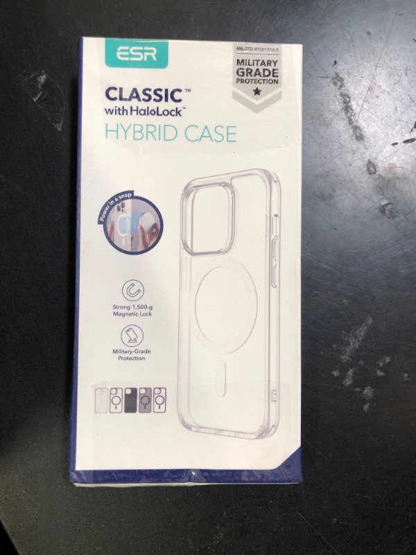 Photo 1 of ESR for iPhone 14 Case/iPhone 13 Case, Compatible with MagSafe, Shockproof Military-Grade Protection, Magnetic Phone Case for iPhone 14/13, Classic Series (HaloLock), Clear Blue