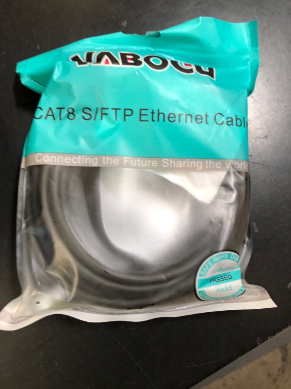 Photo 1 of Cat 8 Ethernet Cable, 20ft Heavy Duty High Speed Internet Network Cable, Professional LAN Cable, 26AWG, 2000Mhz 40Gbps with Gold Plated RJ45 Connector, Shielded in Wall, Indoor&Outdoor