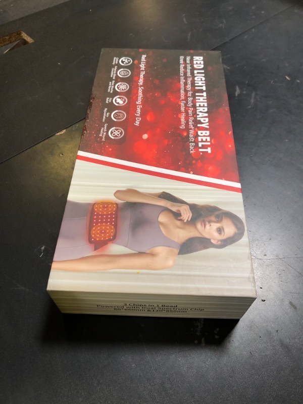 Photo 1 of Red Light Therapy Belt, Infrared Light Therapy for Body, Wearable Wrap with Timer for Back Shoulder Waist Muscle Pain Relief, Improve Joint Inflammation, Red Light Therapy for Body
