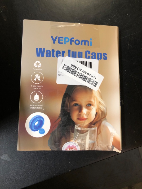 Photo 1 of (2 PACK) YEPfomi Reusable 5 Gallon Water Jug Caps, Food Grade Silicone Material 2/3/5 Gallon Water Bottle Caps Jug Lid for Water Dispenser Water Pump (2)