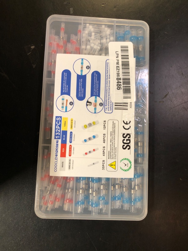 Photo 1 of 132PCS Solder Seal Wire Connectors, Professional Heat Shrink Butt Wire Connectors, Cooclensportey Solder Stick Wire connectors for Motorcycle, Automotive, Marine with Anticorrosion and Waterproof