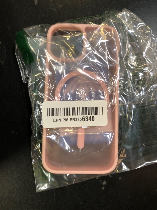 Photo 1 of FNTCASE for iPhone 15 Case: for iPhone 14 & iPhone 13 Case | Magnetic Frosted Translucent Slim Shockproof Cell Phone Cover | Military Grade Protection Drop Proof Tough Protective Cases - LightPink