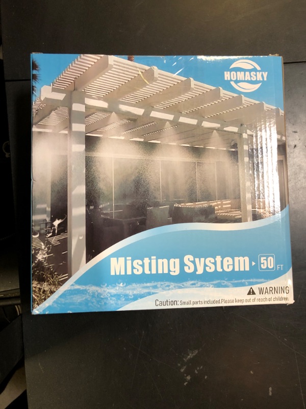 Photo 1 of Misters for Outside Patio, 50 FT Misting System for Cooling Outdoor, Mister System for Outside Patio Producing Water Mist in Backyard, Trampoline, Porch, Deck, Umbrella, Garden