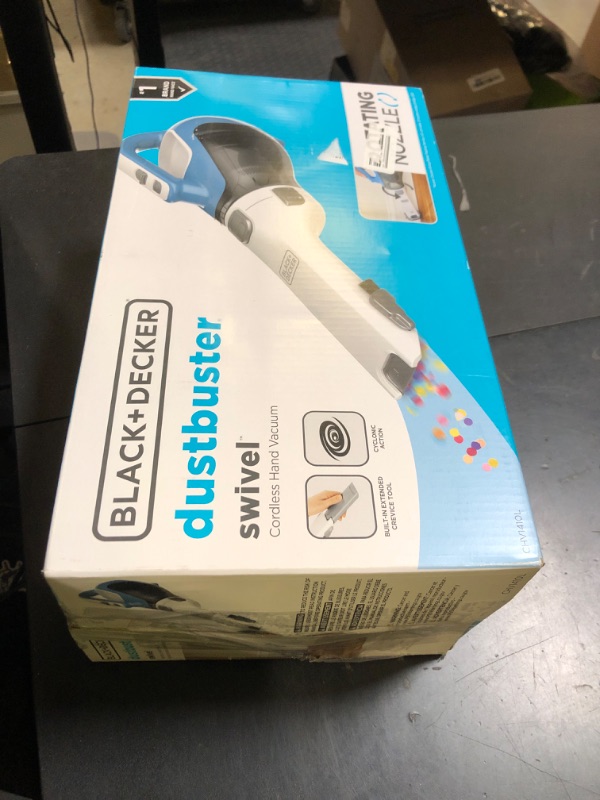 Photo 1 of BLACK+DECKER dustbuster AdvancedClean Cordless Handheld Vacuum, Compact Home and Car Vacuum with Crevice Tool (CHV1410L)