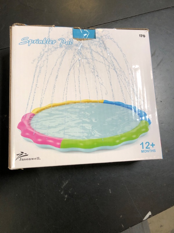 Photo 1 of Jasonwell Splash Pad Sprinkler for Kids Splash Play Mat Outdoor Water Toys Inflatable Splash Pad Baby Toddler Pool Boys Girls Children Outside Backyard Dog Sprinkler Pool Age 1 2 3 4 5 6 7 8 9 L
