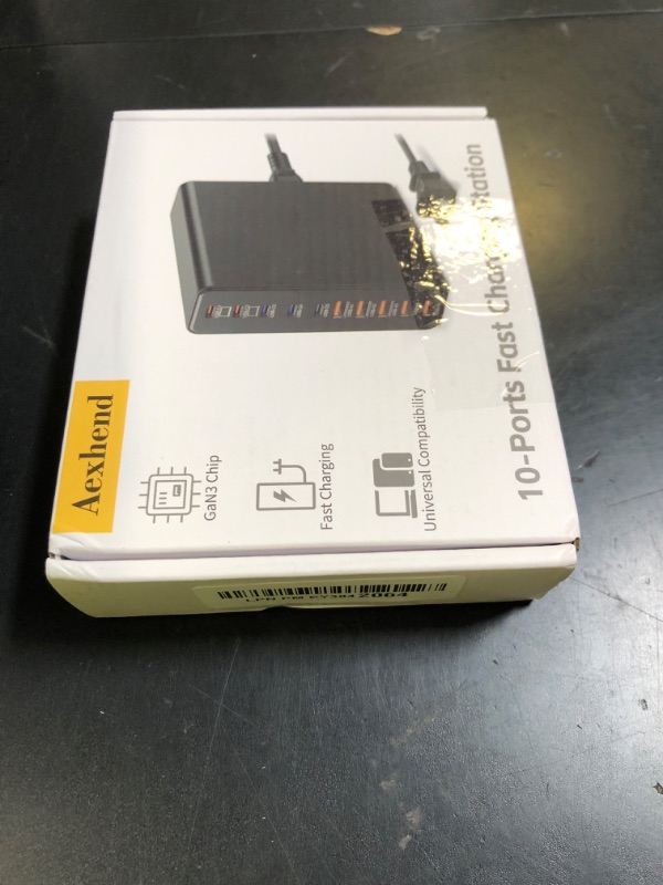 Photo 1 of 420W USB C Charger Block,10-Port Charging Station GaN Fast Charging Type C & USB A Wall Charger Adapter for MacBook Pro/Air,iPhone,iPad,Dell XPS,Samsung Galaxy(Black)