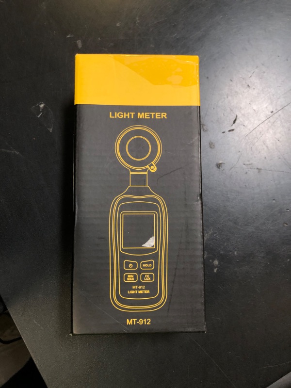 Photo 1 of Light Meter Digital Illuminance Meter Handheld Ambient Temperature Measurer, Range up to 200,000 Lux, Luxmeter with 4 Digit Color LCD Screen