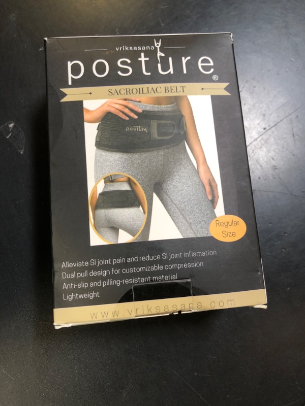 Photo 1 of Vriksasana Posture Sacroiliac Hip Belt for Women and Men That Alleviates Sciatic, Pelvic, Lower Back, Leg and Sacral Nerve Pain Caused by Si Joint Dysfunction| Trochanter Brace (Regular, Black)