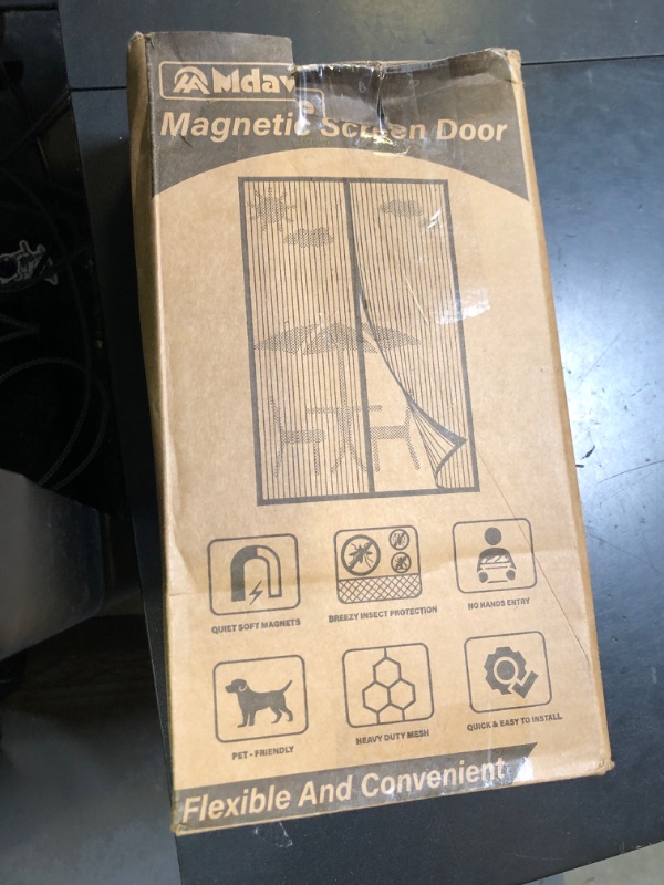 Photo 1 of Magnetic Screen Door,Self Sealing Magnets, Easy Install Screen Doors with Magnets,Pet & Kid Friendly- Fits Doors up to 36 x 80 Inches White