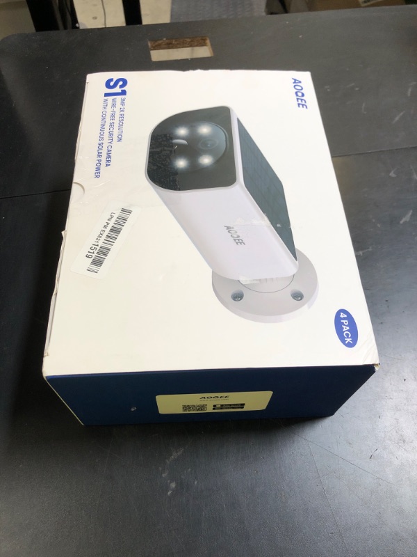 Photo 1 of AOQEE Cameras for Home Security-2K Wireless Security Camera Outdoor with AI Motion Detection & Siren, Non-Stop Solar Powered Charging, Color Night Vision, SD/Cloud Storage, Waterproof, S1 4P