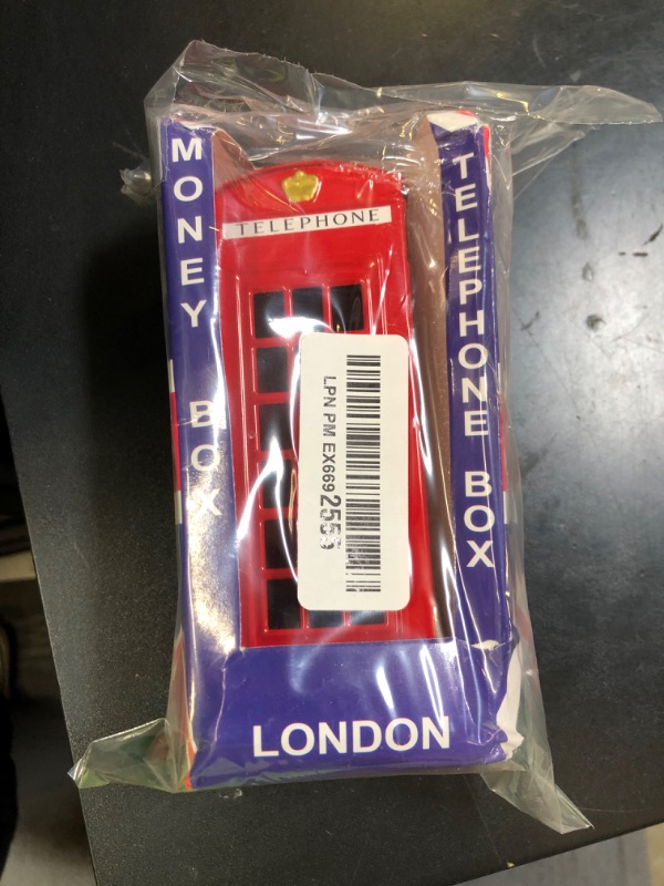 Photo 1 of Red Telephone Booth Piggy Bank, London Piggy Bank,Postal Money Pot Strange New Creative Safe Coin Money Box. (Original Version)