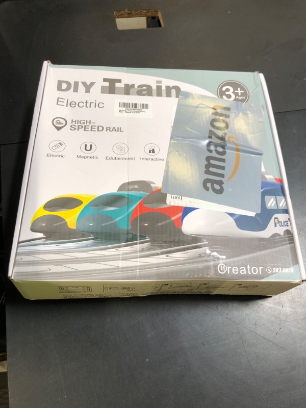Photo 1 of Train Sets for Toddlers, 66 Pcs Trains Toy with Battery Operated & Tracks (Magnetic Connection), Compatible with Thomas, Brio, Christmas Toy Gifts for 3 4 5 6 7 8 Years Old (Police)