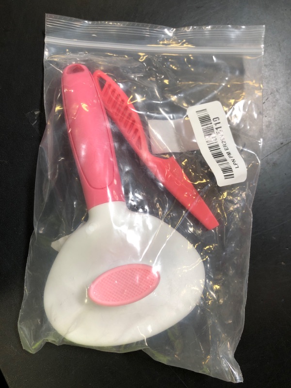 Photo 1 of Cat Brushes for Indoor Cats, Dog Brush for Shedding with Metal Cat Comb, Self Cleaning Pet Hair Brush with Release Button for Grooming Kitten(Pink)
