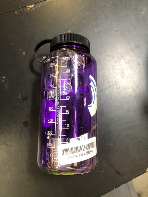 Photo 1 of Nalgene Sustain Tritan BPA-Free Water Bottle Made with Material Derived from 50% Plastic Waste (using ISCC certified mass balance), 32 OZ, Wide Mouth, Purple