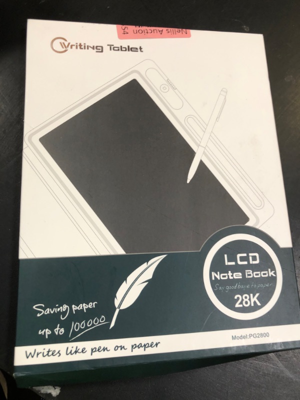 Photo 1 of 10 inch LCD Writing Tablet Electronic Writing Notebook with PU Protective Cover Erasable Drawing Pad Gift for Kids Adults at Home School Office(Black