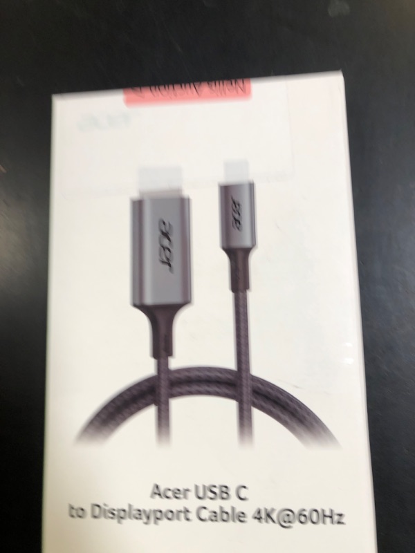 Photo 1 of acer USB C to DisplayPort Cable 6.6 FT (4K@60HZ 2K@165Hz), Type-C to DisplayPort Cord (Sturdy Aluminum, Plug & Play) Thunderbolt 3/4/5 Compatible with MacBook Pro/Air, iPhone 16 Pro/Max, XPS, Surface