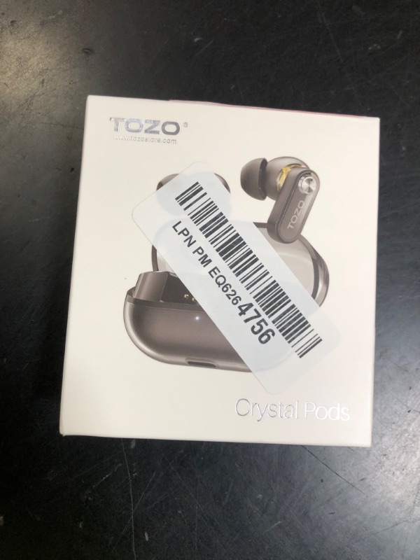 Photo 1 of Tozo  Active Noise Cancelling Wireless Earbuds, Bluetooth 5.4 Headphones, 10mm Drivers Deep Bass Stereo Sound, 4 Mics ENC AI Clear Calls, 32 EQ Customization via App, Crystal Case Design