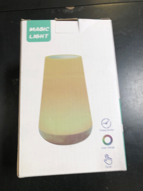 Photo 1 of LHYueTong Small Night Light, LED Bedside Touch Desk Light, Portable Desk Edge Light with 13 RGB Colors, Night Light for Bedroom/Nursery/Bathroom/Hallway/Outdoor/Living Room