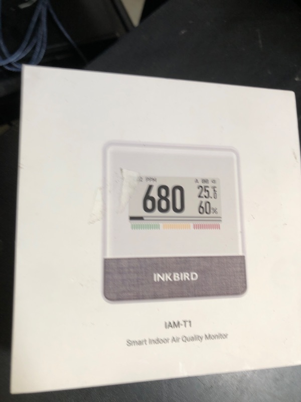Photo 1 of INKBIRD Portable CO2 Detector with Bluetooth, Smart Indoor Air Quality Monitor, can detects CO2, Temperature, Humidity, etc., Electronic Ink Display & 4 Years Battery Life, for Home, Office, motorhome