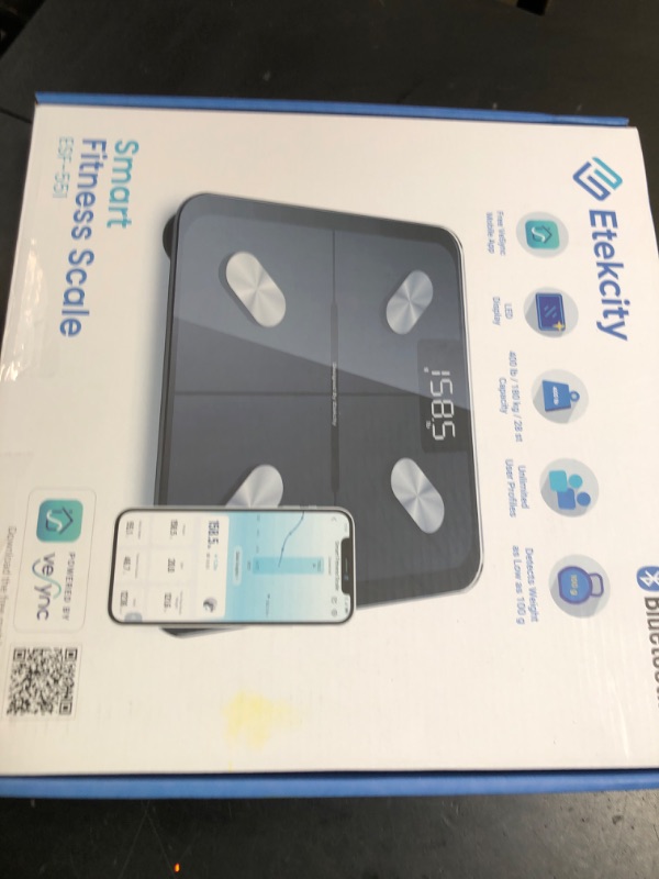 Photo 1 of Etekcity Smart Scale for Body Weight FSA HSA Store Eligible, Bathroom Digital Weighing Scale with BMI, Body Fat, Muscle Mass, Accurate Bluetooth Home User Health Equipment Sync Apps