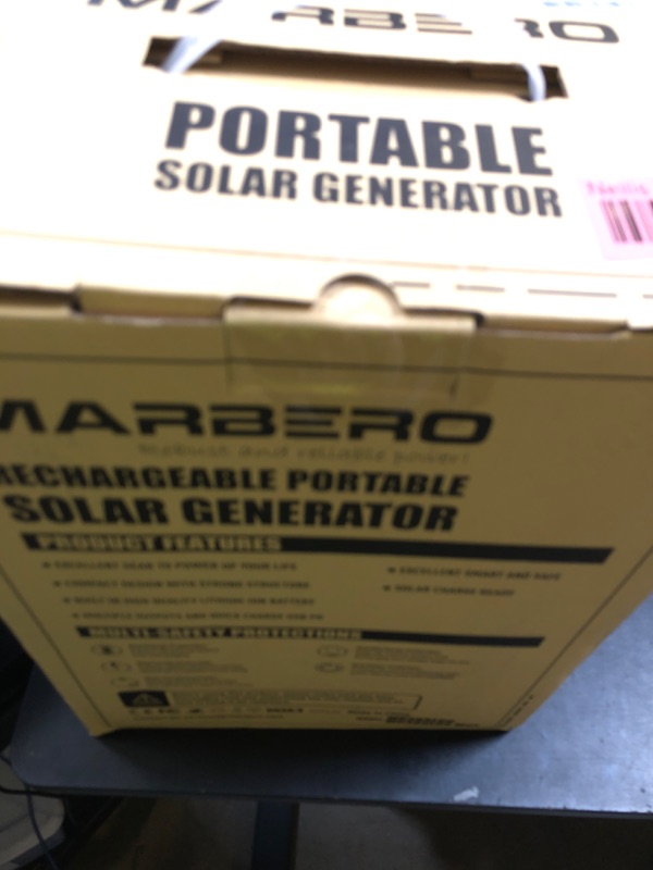 Photo 1 of MARBERO 296Wh Solar Generator with Solar Panel Included 300W Portable Power Station with 60W Foldable Panel Set Solar Power Bank with AC Outlets for Camping Home Backup Outdoor Emergency Travel