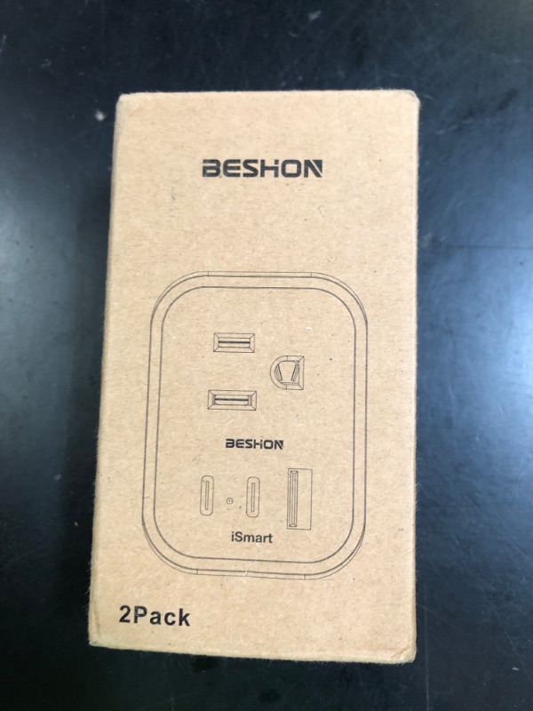 Photo 1 of  European Travel Plug Adapter, BESHON International Power Plug Adapter with 3 Outlets 3 USB Ports(2 USB C), Type C Plug Adapter Travel Essentials to Most Europe Spain Italy France Germany