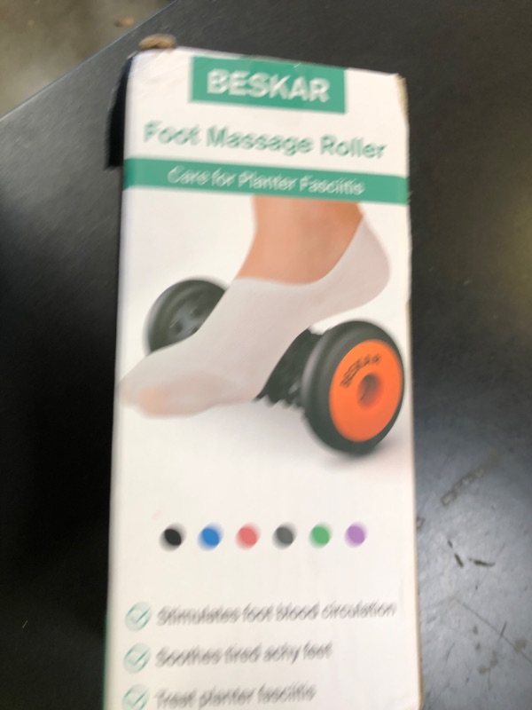 Photo 1 of BESKAR Foot Massager Roller for Plantar Fasciitis Relief, Portable, Deep Tissue Muscle Massage, Foot Arch and Heel Pain, Reflexology Tool