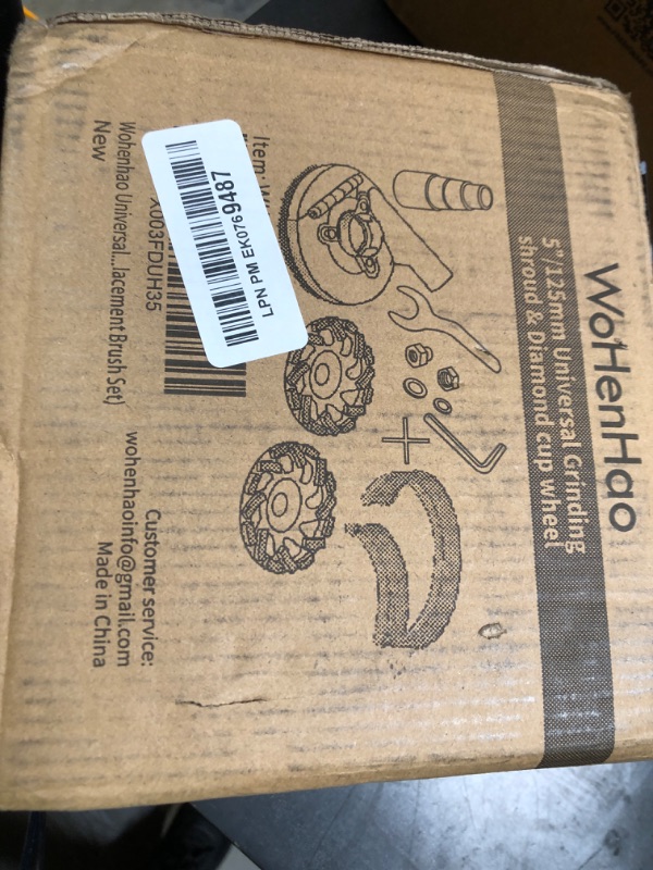 Photo 1 of Wohenhao Dust Shroud for Angle Grinder 4.5-5 inch + 2 PCS Diamond Grinding Cup Wheel 5 inch + Replacement Brush, Universal Surface Grinding Shroud Kit for Various Surfaces