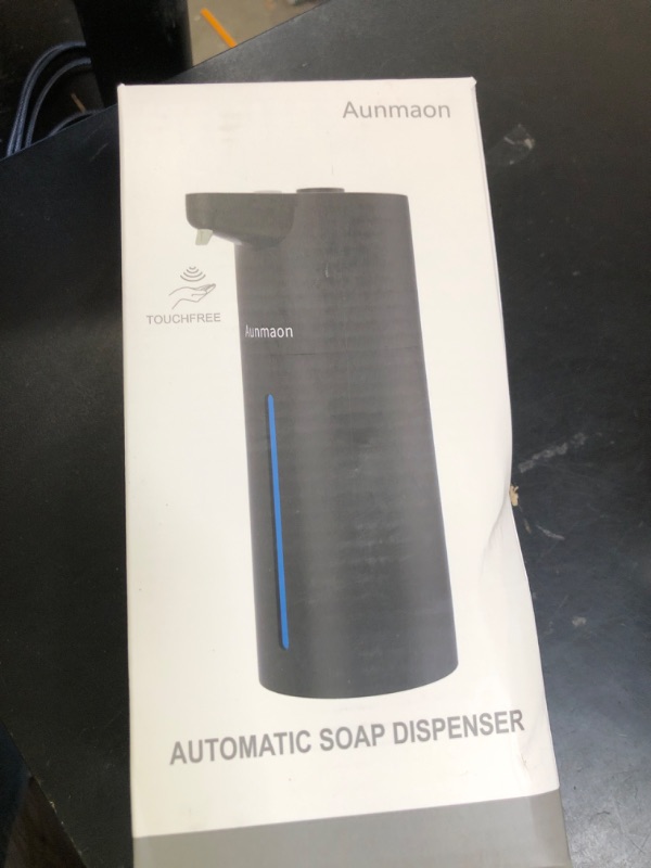 Photo 1 of Aunmaon Automatic Soap Dispenser Touchless, Modern, Kitchen & Bathroom, Hands-Free, Adjustable Volume, Long Battery Life, Compatible with Thick & Thin Soap, Easy for Toddlers, Clog-Free, Black